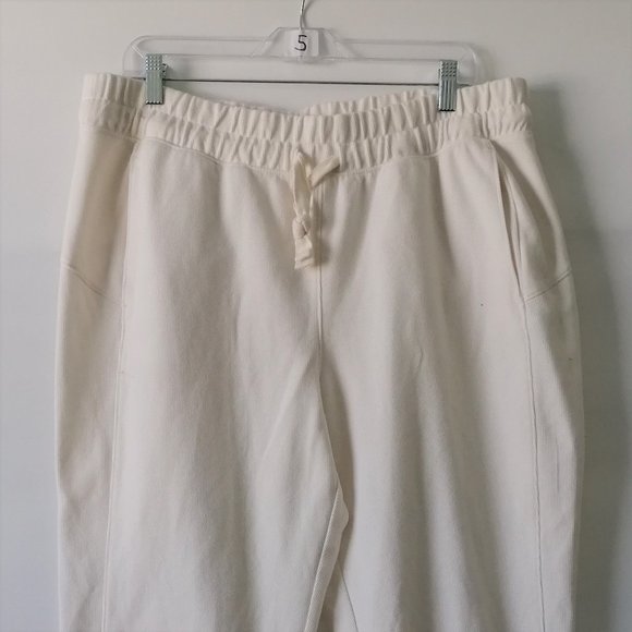 All In Motion Womens White Pull On Crop Lightweight Drawstring Pants Size XL - Picture 2 of 6